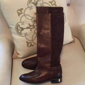 CALVIN KLEIN LEATHER ANS SUEDE BOOTS PULL ON